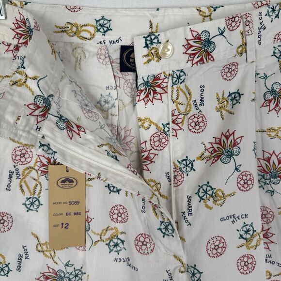 Vtg British Khaki Set Womens 10* Button Up Shirt Shorts Nautical Beach Tropical - Picture 6 of 16